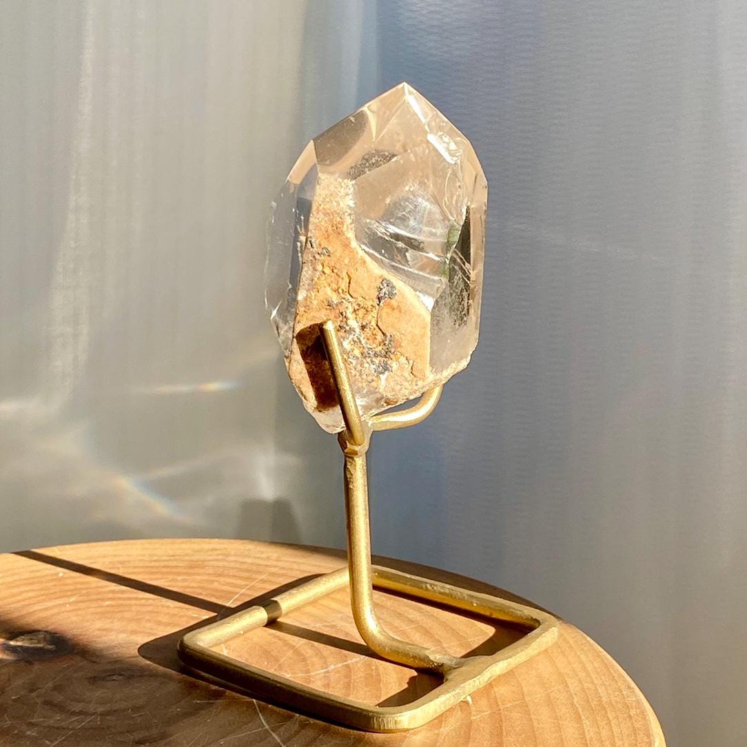 Natural Clear Quartz with Silver Rutilated Tower,Quartz Tower,Clear Quartz with Silver Rutilated Freeform,Pollished Crystal Tower Collection