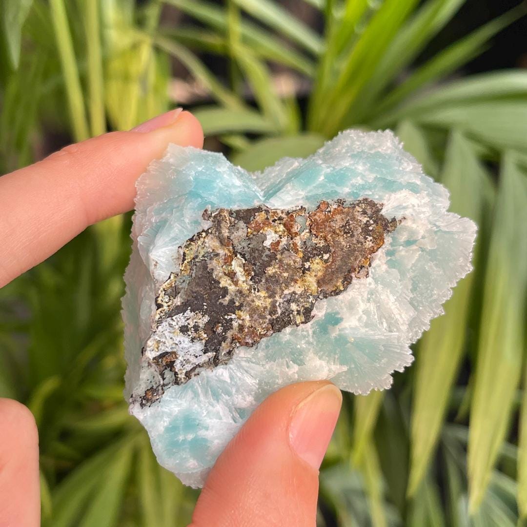 Natural Blue Aragonite Raw Specimen, Healing Crystal, Rare Mineral for Spiritual Gift & Meditation