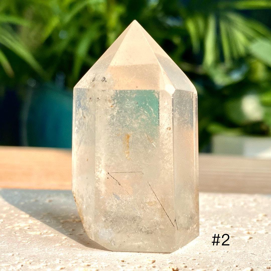 Natural Clear Garden Quartz Freeform,Lodolite Quartz,Garden Quartz Point,Crystal Collection,Healing Energy,Crystal Gift,Polished Quartz