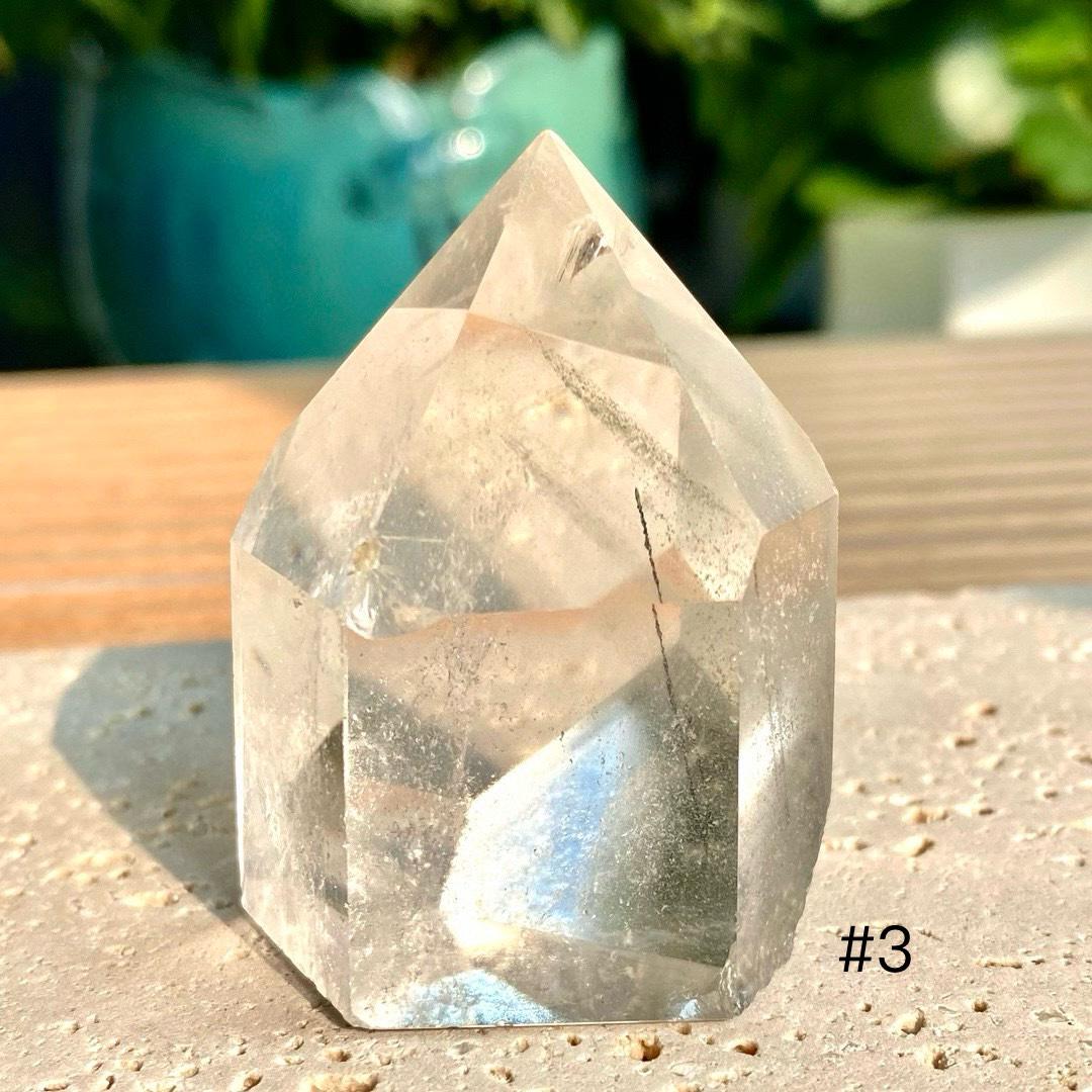 Natural Clear Garden Quartz Freeform,Lodolite Quartz,Garden Quartz Point,Crystal Collection,Healing Energy,Crystal Gift,Polished Quartz