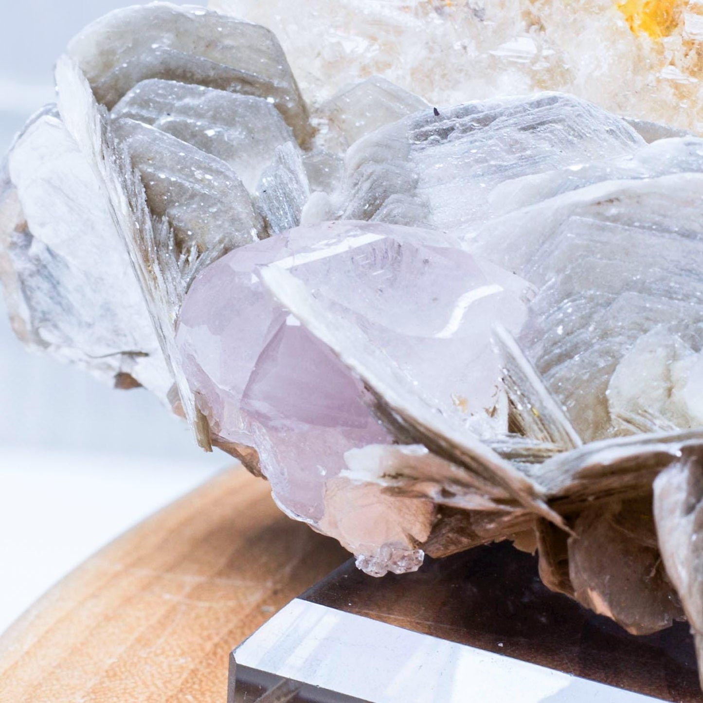 Aquamarine with Pink Apatite and Muscovite Mica Specimen, Mineral Specimens Collection, Mineral Specimen, Spirituality Mineral Collection