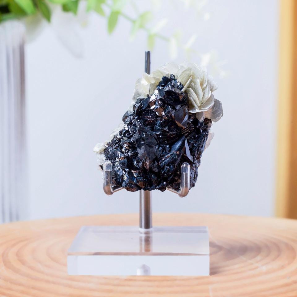 Cassiterite Quartz and Muscovite Mica Specimen, Rare Muscovite Mineral Specimens for Collection, Spirituality Mineral Collection, Home Decor