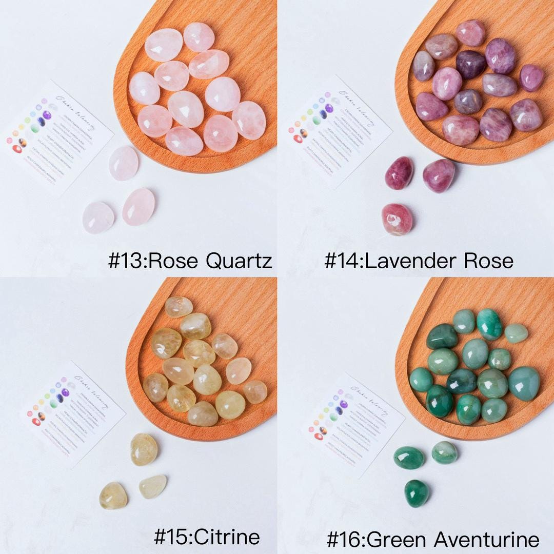 Bulk Tumbled Crystal Stone Mix, Polished Gemstones, Reiki Healing
