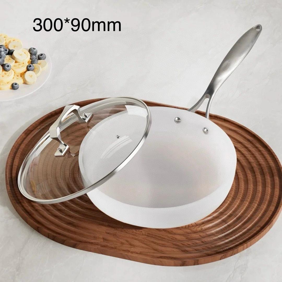 Natrual Crystal Uncoated Covered Saucepan, Non-stick Pan, Fire-resistant Crystal Pan, Quartz Frying Pan, Gift For Her, Christmas Gifts