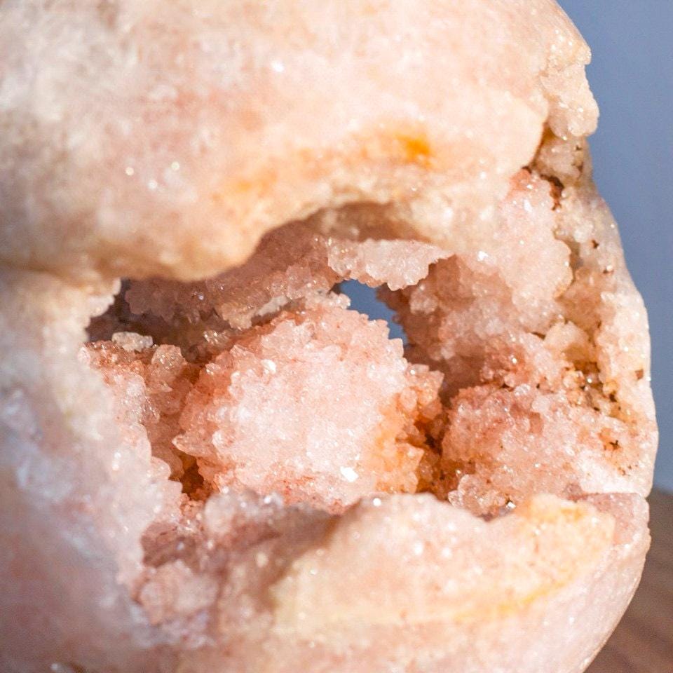 Druzy Pink Amethyst Sphere | Natural Crystal Ball with Sparkling Druzy | Healing Crystal Home Decor,Gift for Mom