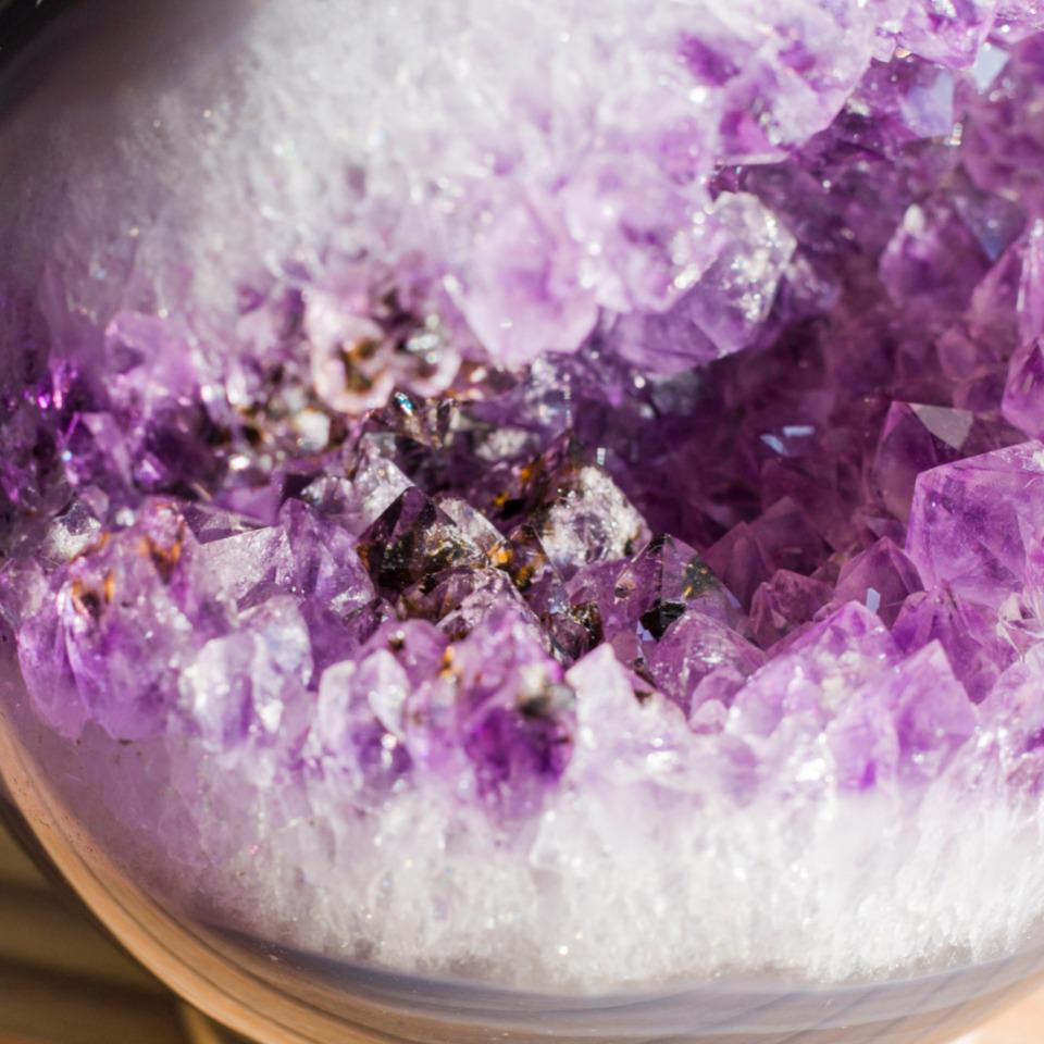 Amethyst Druzy Agate Sphere, Rare Crystal Geode, Reiki Healing Decor,Gift for Mom