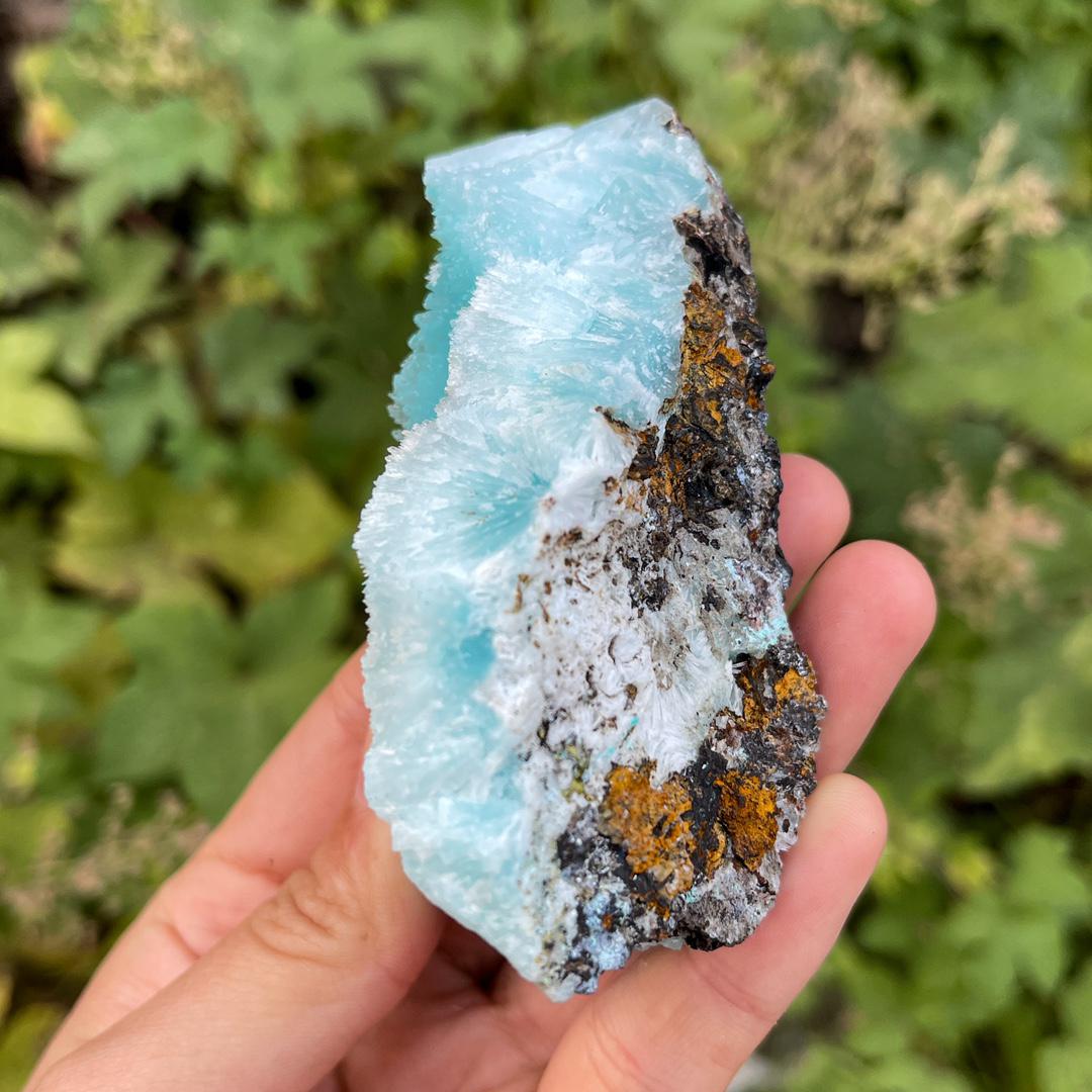 Crystal Blue Aragonite Specimen, Mineral Collection,Gift for Mom