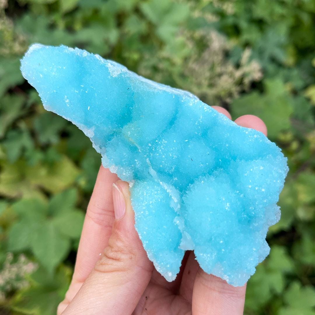Crystal Blue Aragonite Specimen, Mineral Collection,Gift for Mom