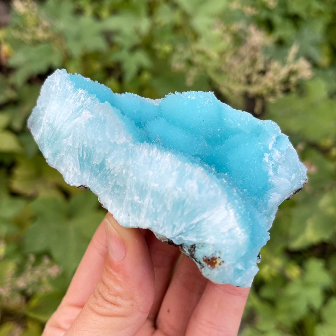 Crystal Blue Aragonite Specimen, Mineral Collection,Gift for Mom