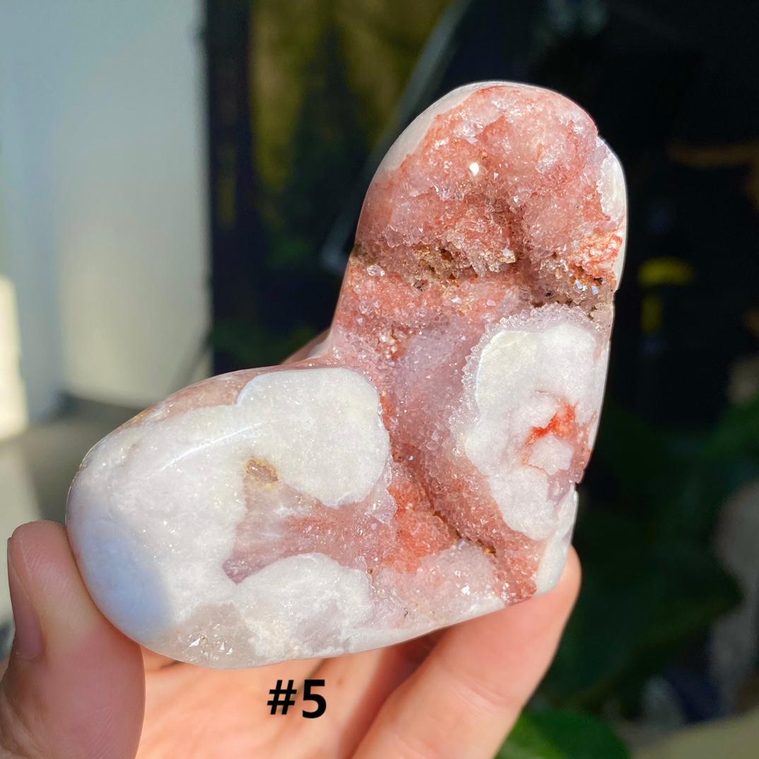 Brazilian Pink Amethyst Druzy Crystal Heart | Polished Cluster Home Decor,Gift for Mom