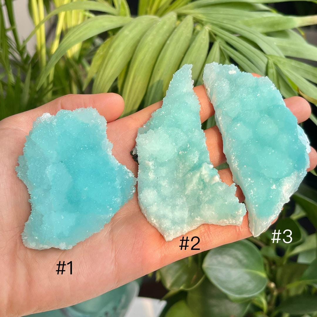 Natural Blue Aragonite Raw Specimen, Healing Crystal, Rare Mineral for Spiritual Gift & Meditation