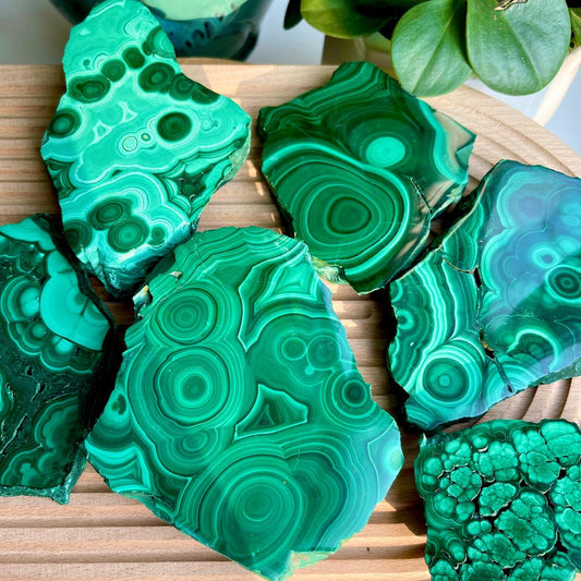Natural Malachite Slab, Polished Malachite Slices,Crystal Specimen Collection,Crystal Slab,Crystal Slice,Reiki Healing,Home Decor