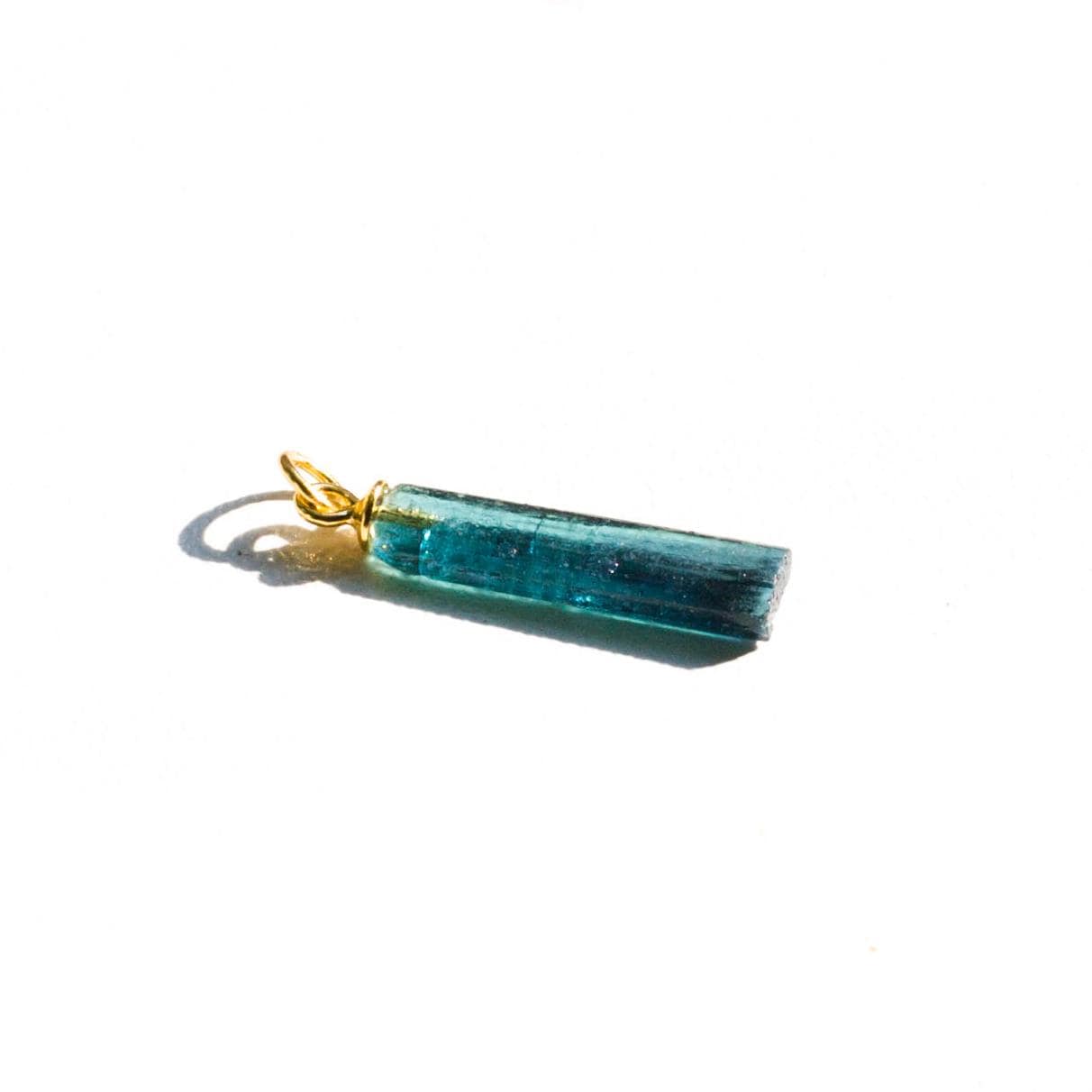 Natural Raw Blue Tourmaline Pendant, S925 Sterling Silver Crystal Necklace, Raw Gemstone Healing Jewelry, Unique Birthday Gift For Her