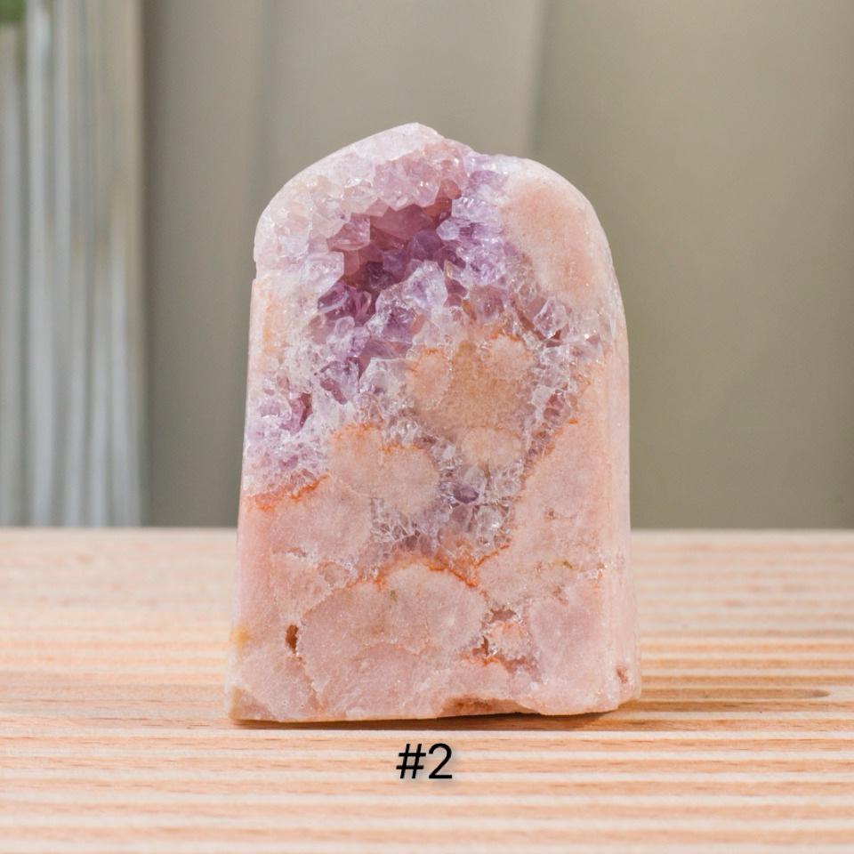 Brazilian Pink Amethyst Druzy Crystal Cut Base | Sparkling Polished Cluster | Luxury Healing Crystal Home Decor Gift,Gift for Mom