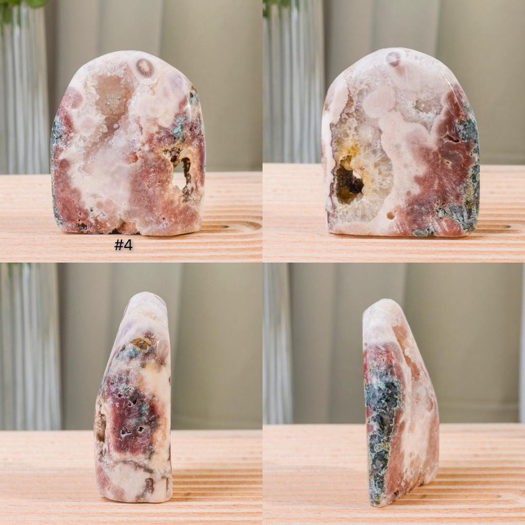 Druzy Polished Pink Amethyst Geode Cut Base, Reiki Healing Stone, Home Decor,Gift for Mom