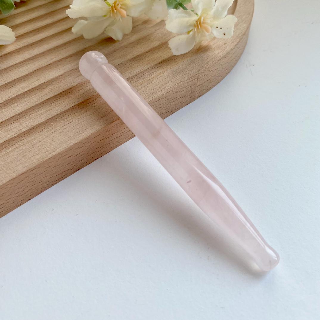 Natural Crystal Acupressure Stick, Jade Massage Spoon, Hand Carved Jade Gua Sha Massage Tool, Facial & Body Spa Relax Self Care Gift