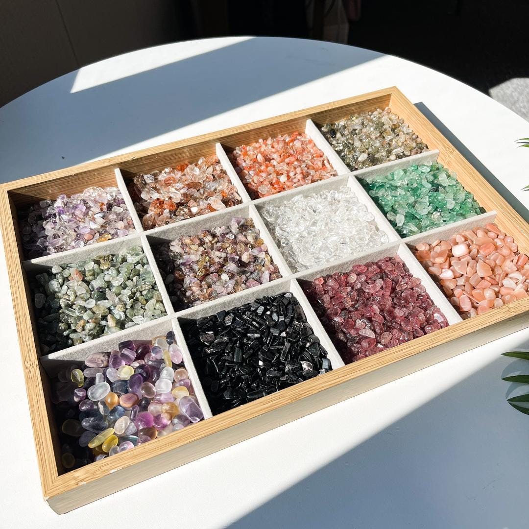 Natural Crystal Chips, Gemstone Assortment (3-8mm), DIY Jewelry Making, Reiki Healing