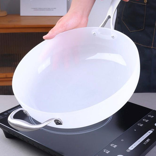 Natrual Crystal Uncoated Covered Saucepan, Non-stick Pan, Fire-resistant Crystal Pan, Quartz Frying Pan, Gift For Her, Christmas Gifts