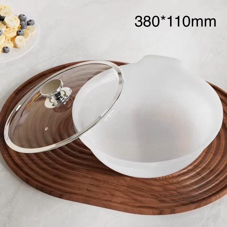 Natrual Crystal Uncoated Covered Saucepan, Non-stick Pan, Fire-resistant Crystal Pan, Quartz Frying Pan, Gift For Her, Christmas Gifts