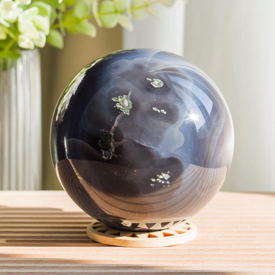 Amethyst Druzy Agate Sphere, Rare Crystal Geode, Reiki Healing Decor,Gift for Mom