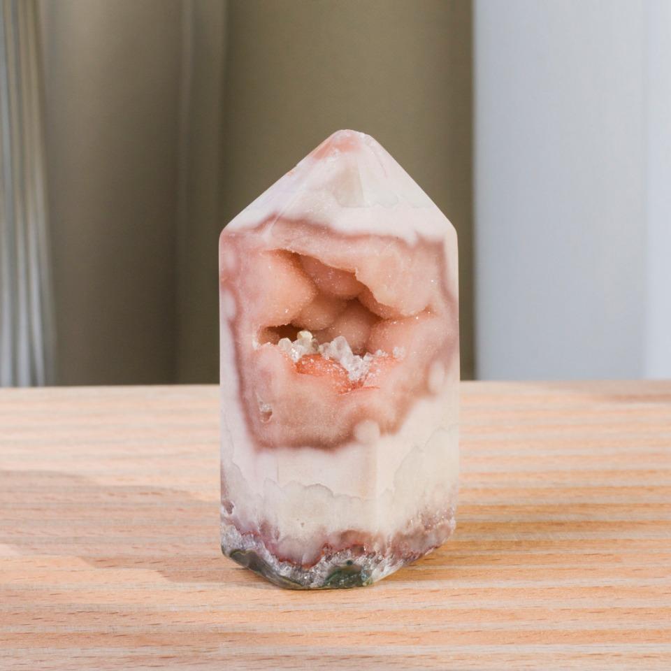 Brazilian Pink Amethyst Druzy Crystal Tower | Sparkling Polished Cluster | Luxury Healing Crystal Home Decor Gift,Gift for Mom