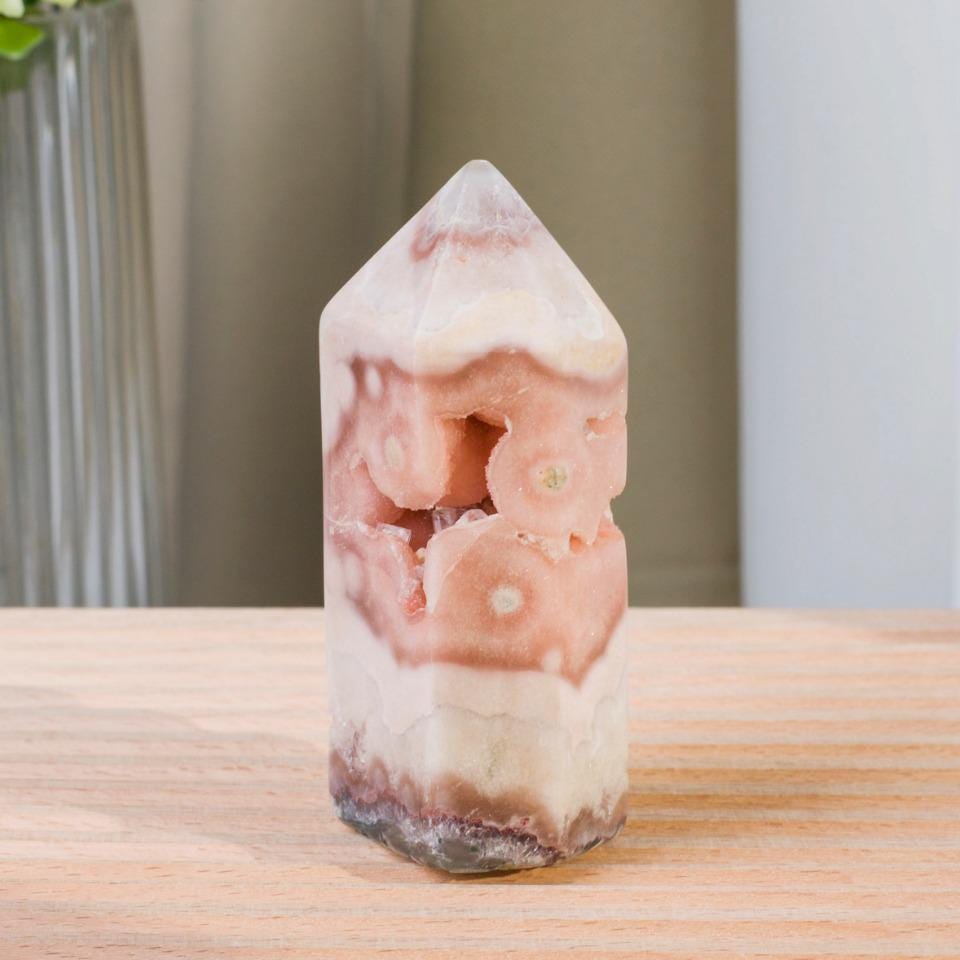 Brazilian Pink Amethyst Druzy Crystal Tower | Sparkling Polished Cluster | Luxury Healing Crystal Home Decor Gift,Gift for Mom