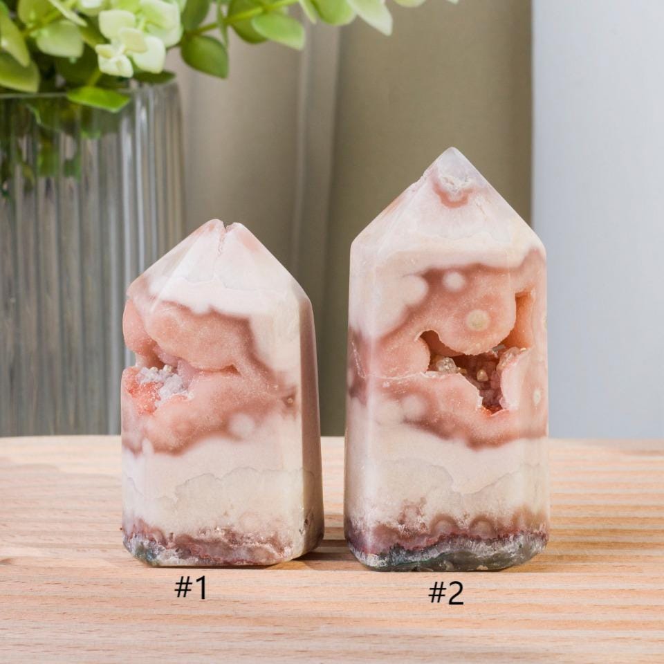 Brazilian Pink Amethyst Druzy Crystal Tower | Sparkling Polished Cluster | Luxury Healing Crystal Home Decor Gift,Gift for Mom
