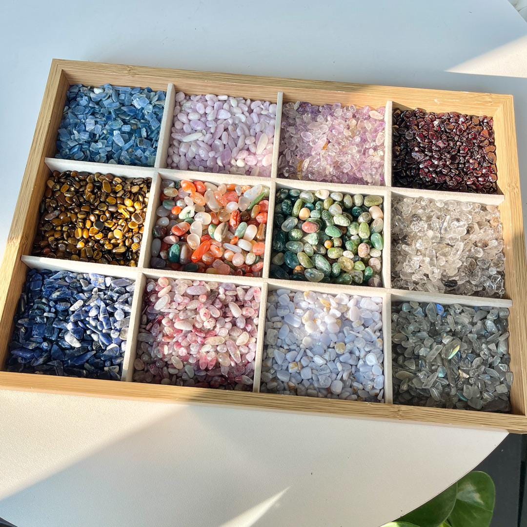 Natural Crystal Chips, Gemstone Assortment (3-8mm), DIY Jewelry Making, Reiki Healing