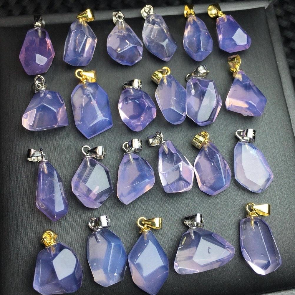 Lavender Milky Amethyst Pendant, S925 Sterling Silver, Healing Crystal