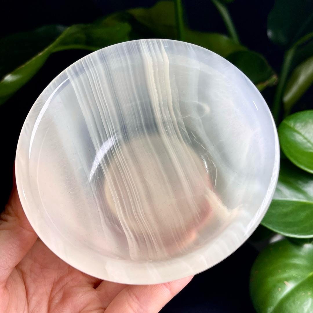 Natural Handmade Afghan Jade Onyx Stone Bowl | Crystal Quartz Bowl for Energy Healing, Meditation Decor, Birthday & Anniversary Gift