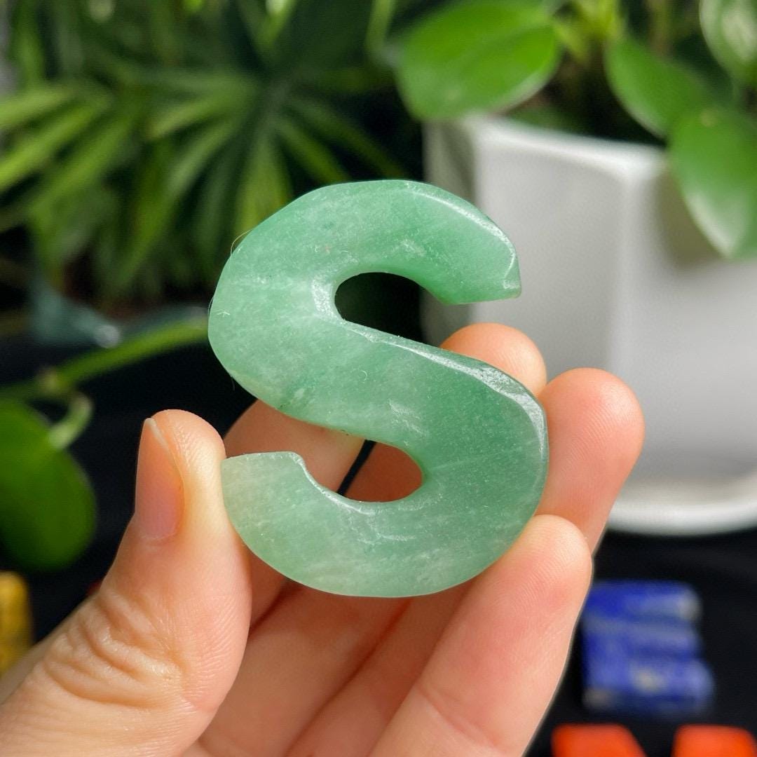 Natural Gemstone Alphabet Letter Beads A-Z, Crystal Custom Name Bead, Personalized Initial Jewelry Making Supply