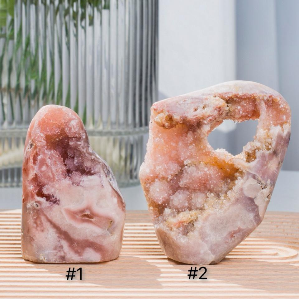 Brazilian Pink Amethyst Druzy Crystal Cut Base | Polished Cluster Home Decor,Gift for Mom