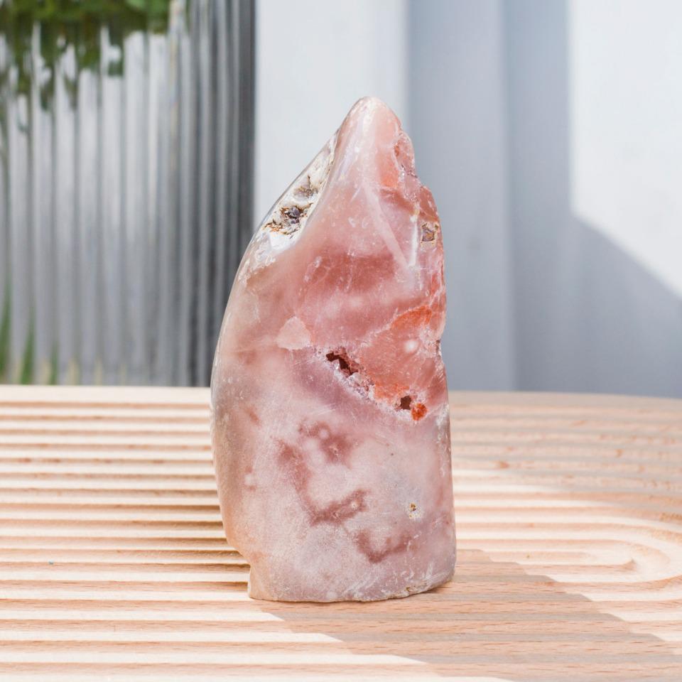 Brazilian Pink Amethyst Druzy Crystal Cut Base | Polished Cluster Home Decor,Gift for Mom
