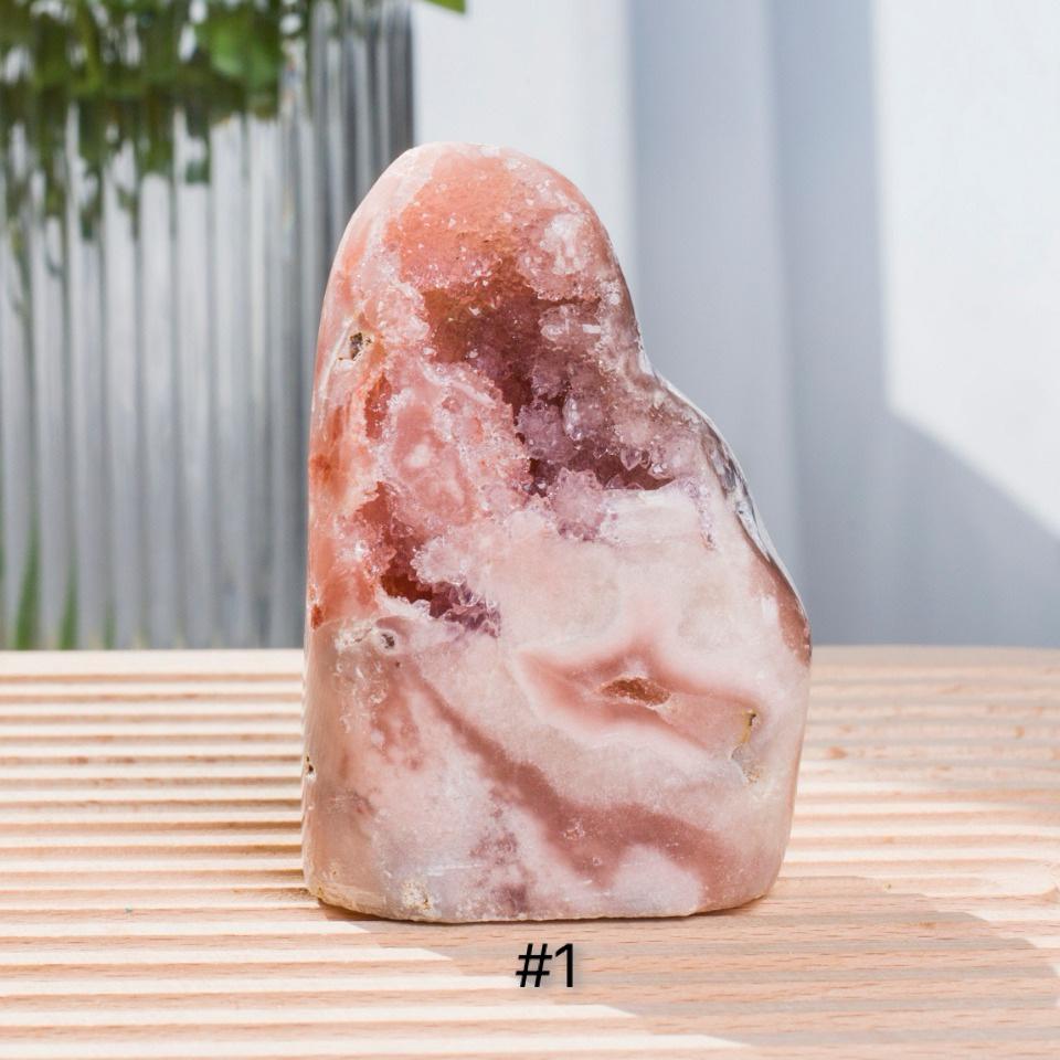 Brazilian Pink Amethyst Druzy Crystal Cut Base | Polished Cluster Home Decor,Gift for Mom