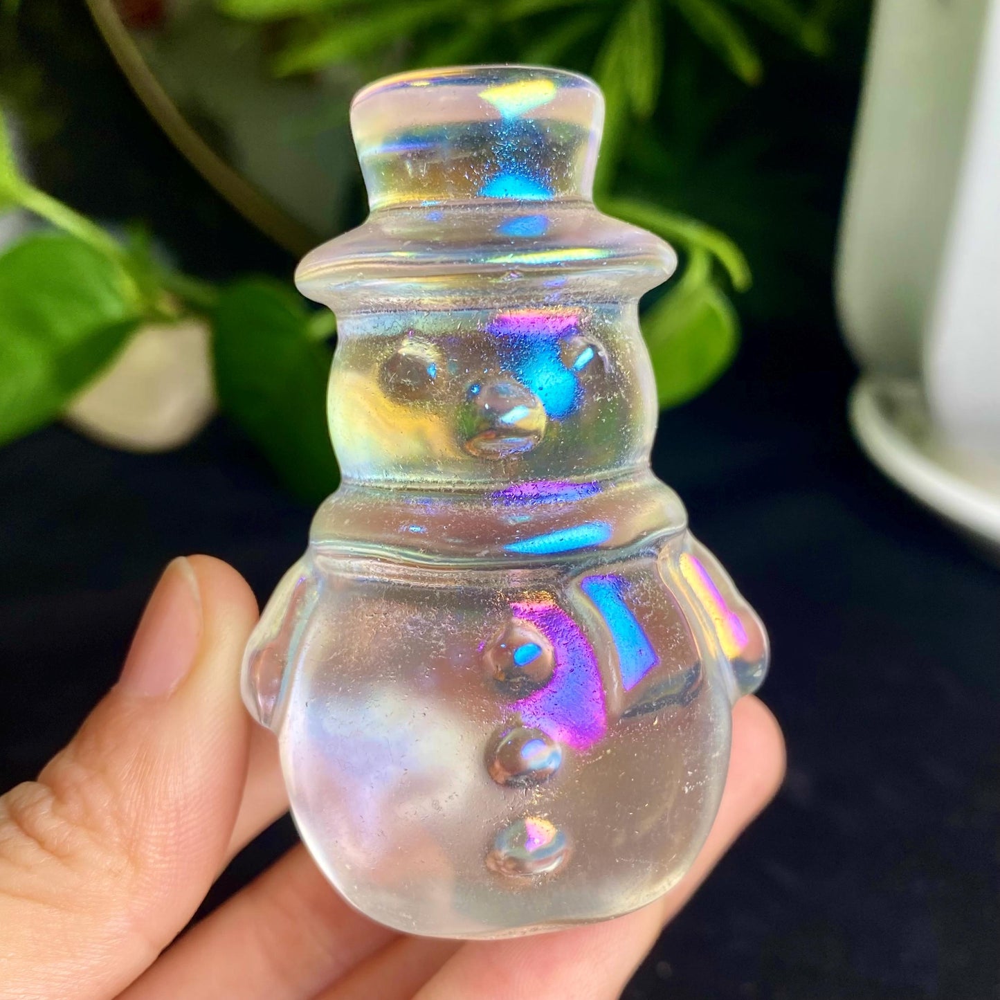 Aura Smelting Stone Cat Carving, Crystal Cat Gift for Women and Kids, Cat Statue, Birthday Gift, Crystal Cat, Sleeping Cat Home Decoration