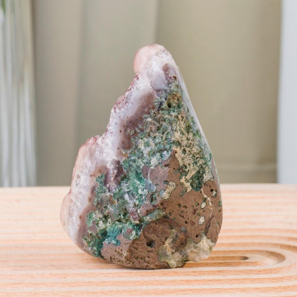 Druzy Polished Pink Amethyst Geode, Reiki Raw Pink Amethyst Cut Base, Healing Gemstone Collection, Crystal Home Decor, Christmas Gift