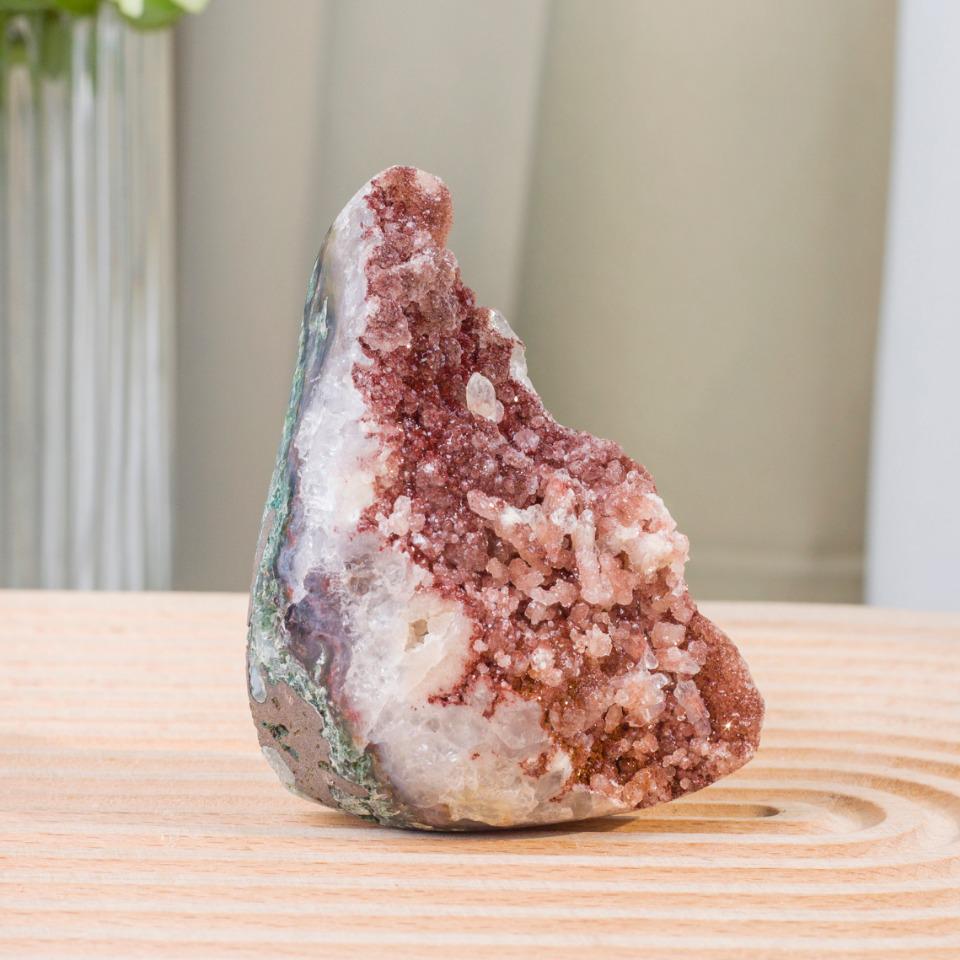 Druzy Polished Pink Amethyst Geode, Reiki Raw Pink Amethyst Cut Base, Healing Gemstone Collection, Crystal Home Decor, Christmas Gift