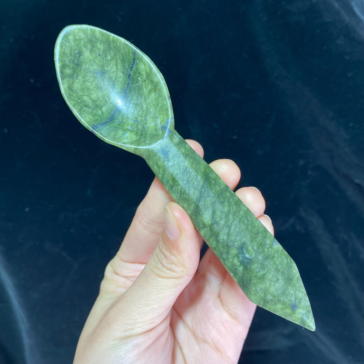 Natural Crystal Gemstone Spoon, Aventurine Strawberry Spoon, Handcrafted Spoon, Facial Mask Spoon Healing Energy Crystal, Gift For Her