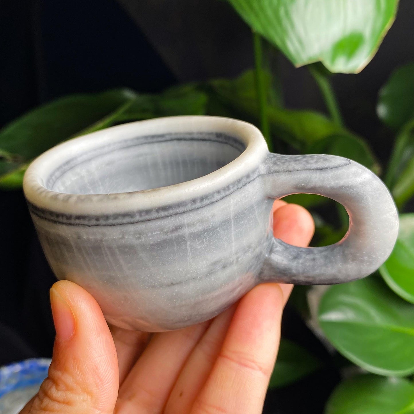 Natural Crystal Tea Cup, Small Gemstone Coffee Mug,  Custom Engraved Water Cup,  Birthday Gift for Her