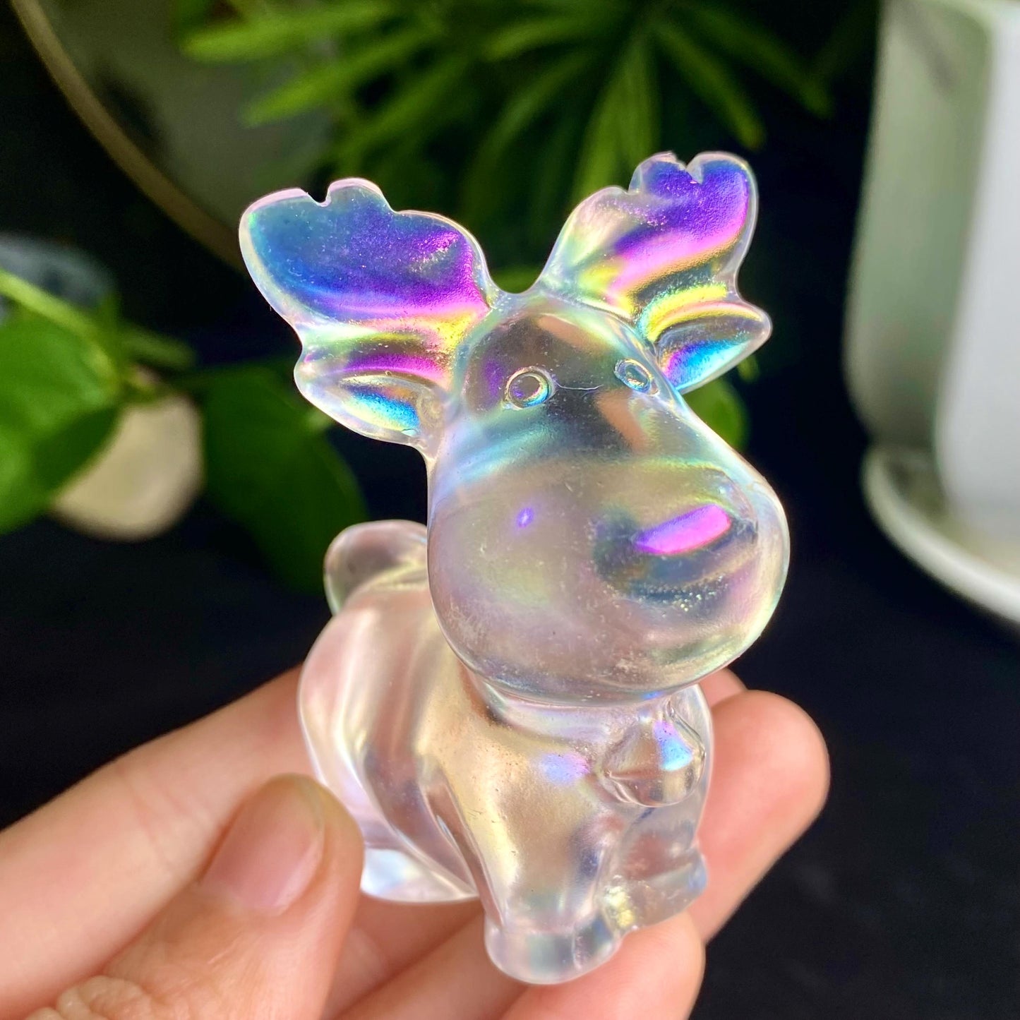 Aura Smelting Stone Cat Carving, Crystal Cat Gift for Women and Kids, Cat Statue, Birthday Gift, Crystal Cat, Sleeping Cat Home Decoration