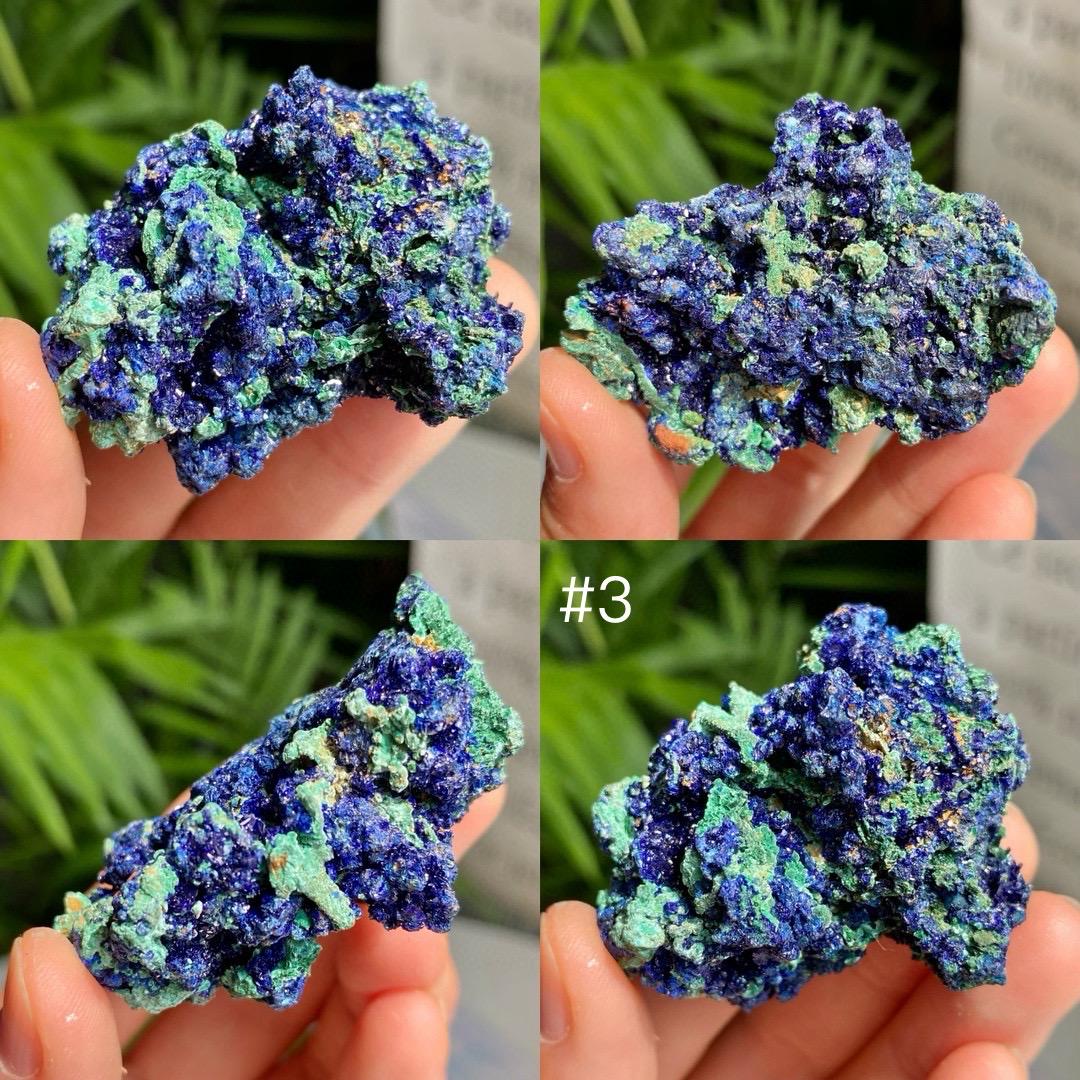 Azurite Malachite Specimen, Natural Blue Green Mineral Crystal, Raw Stone Display Piece, Collector Rock, Unique Gift