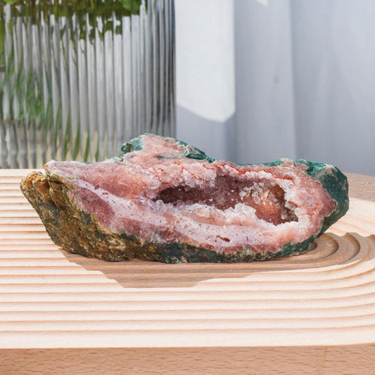 Druzy Polished Pink Amethyst Geode, Reiki Raw Pink Amethyst Cut Base, Healing Gemstone Collection, Home Decor, Birthday Gift