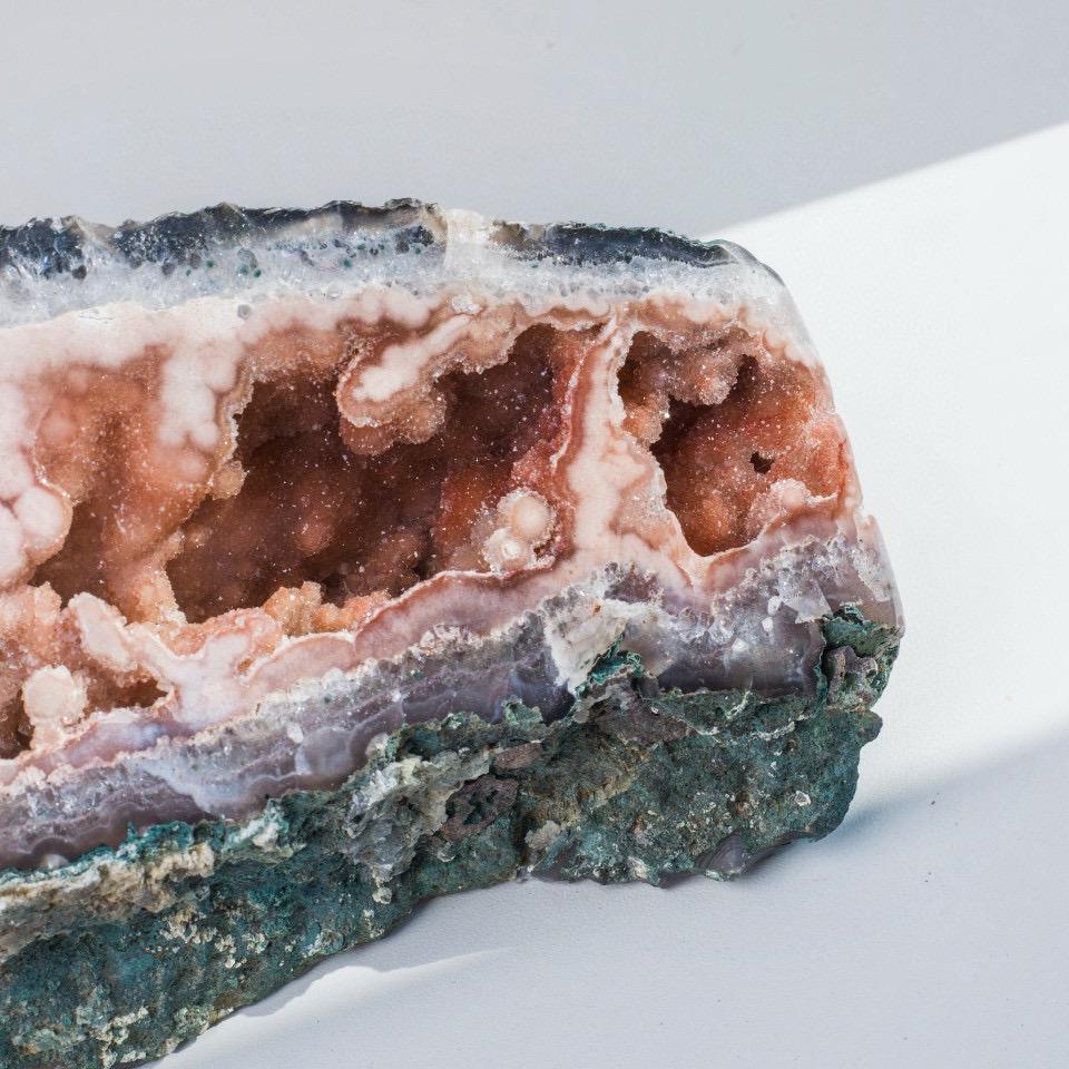 Druzy Polished Pink Amethyst Geode, Reiki Raw Pink Amethyst Cut Base, Healing Gemstone Collection, Home Collection, Crystal Decoration