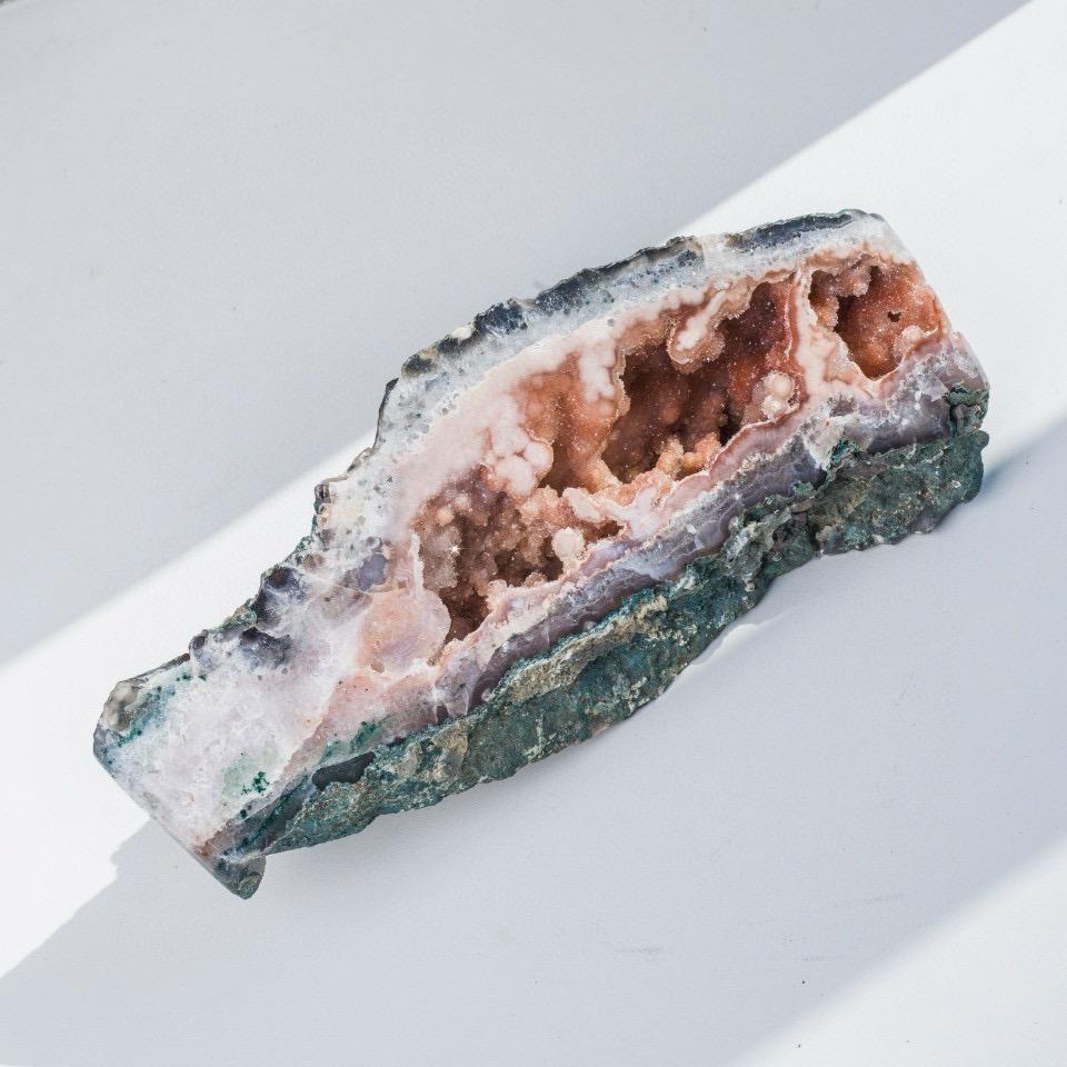 Druzy Polished Pink Amethyst Geode, Reiki Raw Pink Amethyst Cut Base, Healing Gemstone Collection, Home Collection, Crystal Decoration