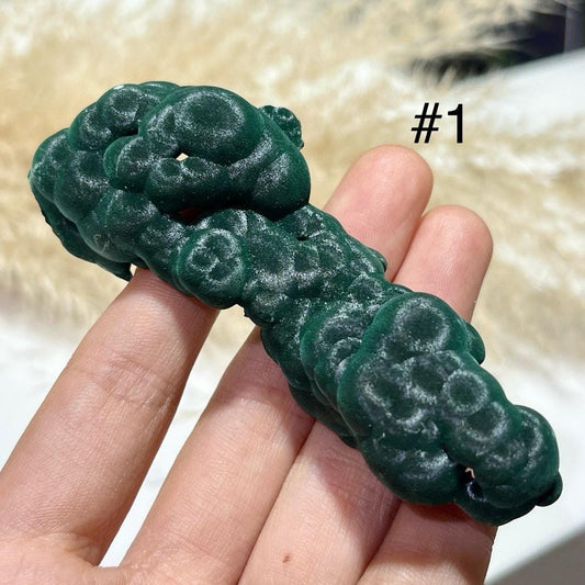 Natural Crystal Malachite, Velvet Eye Malachite Rough Stone, Malachite Ornaments, Mineral Specimen, Rare Crystal, Crystal Gift