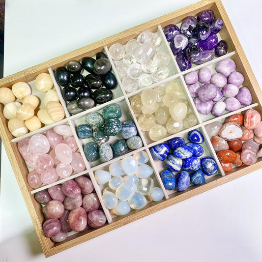 Bulk Tumbled Crystal Stone Mix, Polished Gemstones, Reiki Healing