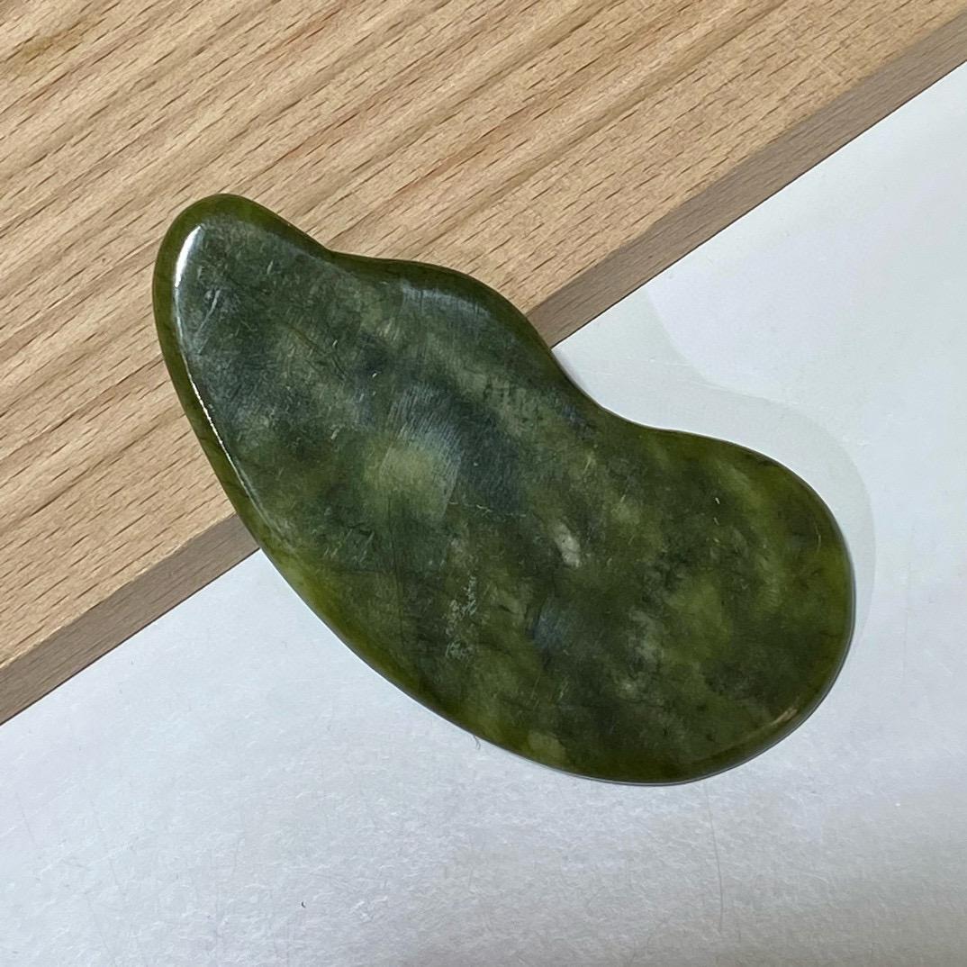 Personalized Engraved Natural Green Jade Stone Gua Sha Board, Facial Body Massage Tool, Skincare Spa Relaxation Gift for Her
