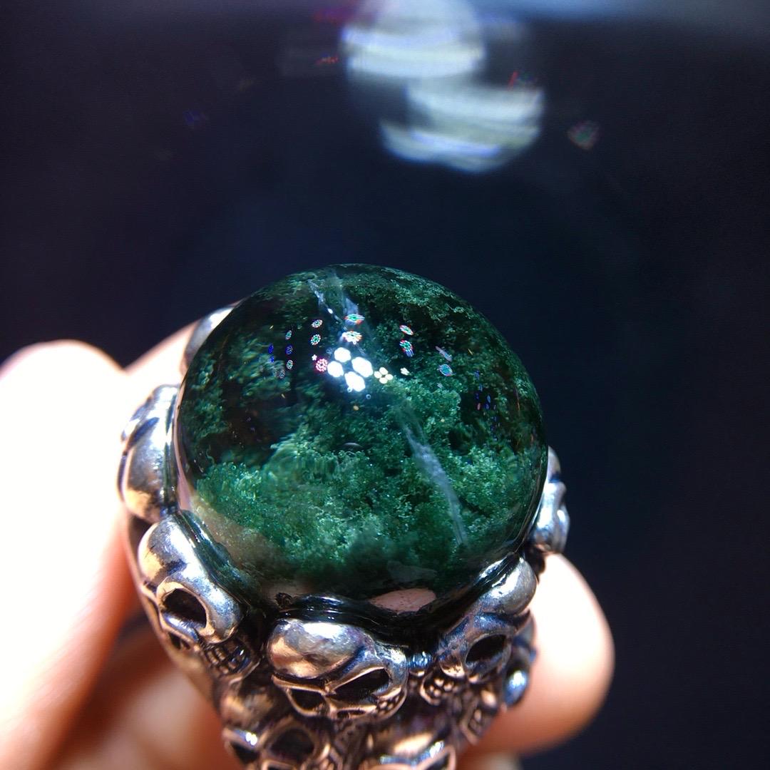 Green Garden Quartz Oval Ring, 925 Sterling Silver Setting, Adjustable Ring, Vintage Ring, Handmade Jewelry, Anniversary Gift
