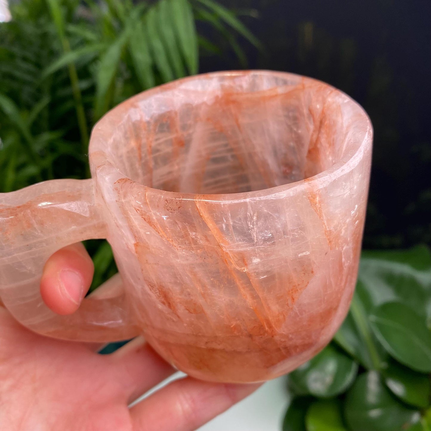 Hand-Carved Crystal Coffee Mug | Crystal Tea Cups | Romantic Boho Drinkware for Wedding Favors, Customizable Valentine’s Gift,Gift for Mom