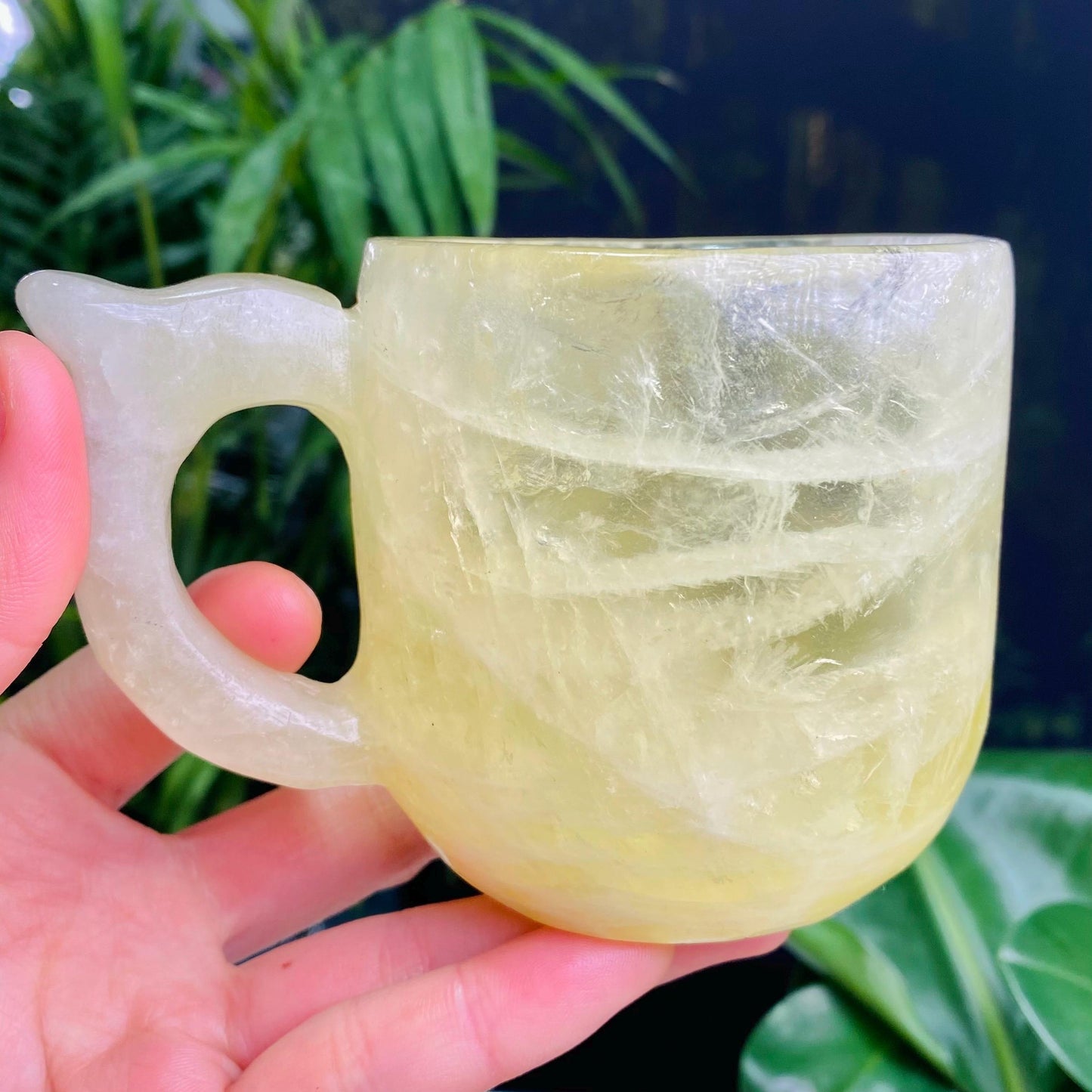 Hand-Carved Rose Quartz Coffee Mug | Crystal Tea Cups | Romantic Boho Drinkware for Wedding Favors, Customizable Valentine’s Gift